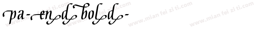PA-End Bold字体转换
